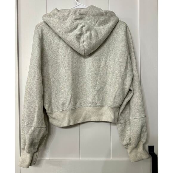 Abercrombie & Fitch cropped hoodie in gray size small - Picture 2 of 6